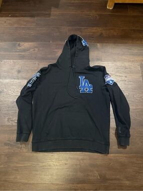 LA Dodgers Black Zip-Up Hoodie Sweater